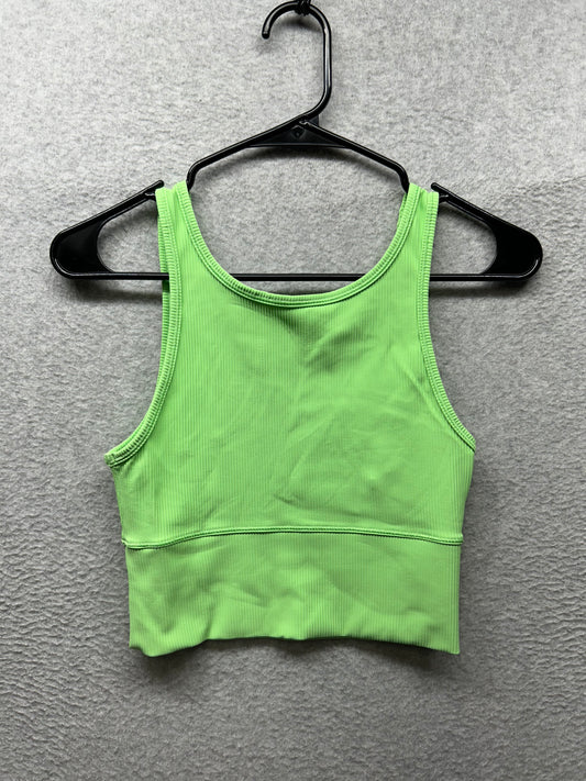 Lululemon Power Pivot Ribbed Tank Top Scream Size 4 Green Light