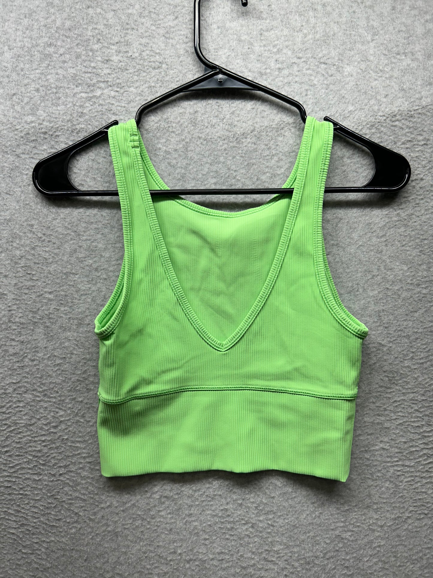 Lululemon Power Pivot Ribbed Tank Top Scream Size 4 Green Light