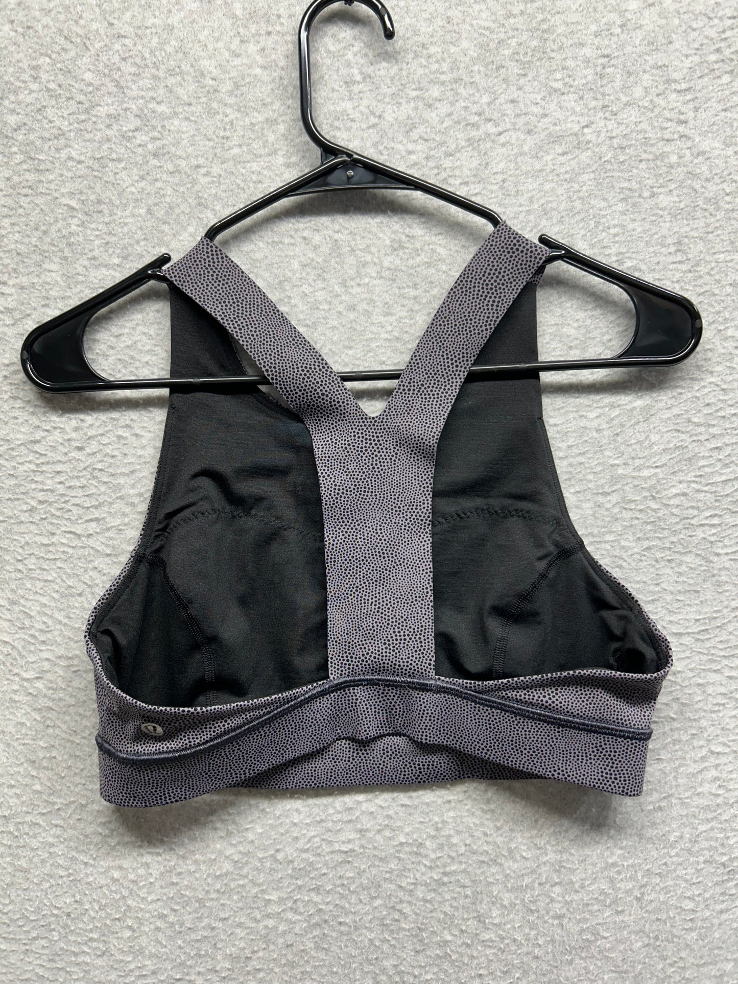 Lululemon Fast & Free Bra Size 10 Disperse Dusky Lavender Black