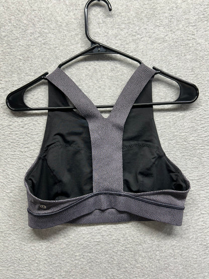 Lululemon Fast & Free Bra Size 10 Disperse Dusky Lavender Black