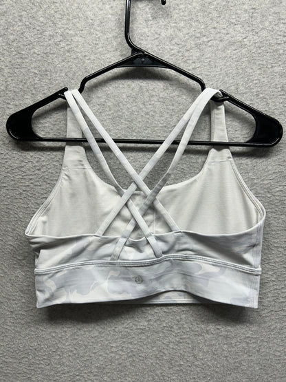 Lululemon Energy Bra Long Line Size 10 Incognito Camo Alpine White Multi