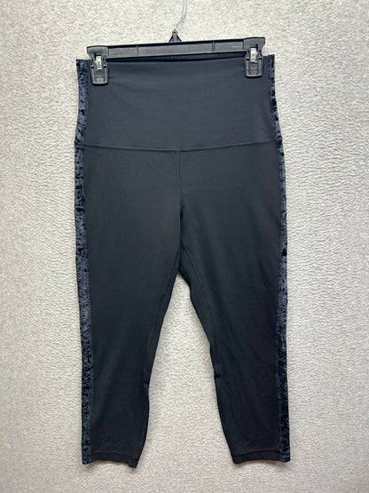 Lululemon Align Super High-Rise Crop 23" Size 10 Crushed Velvet Black