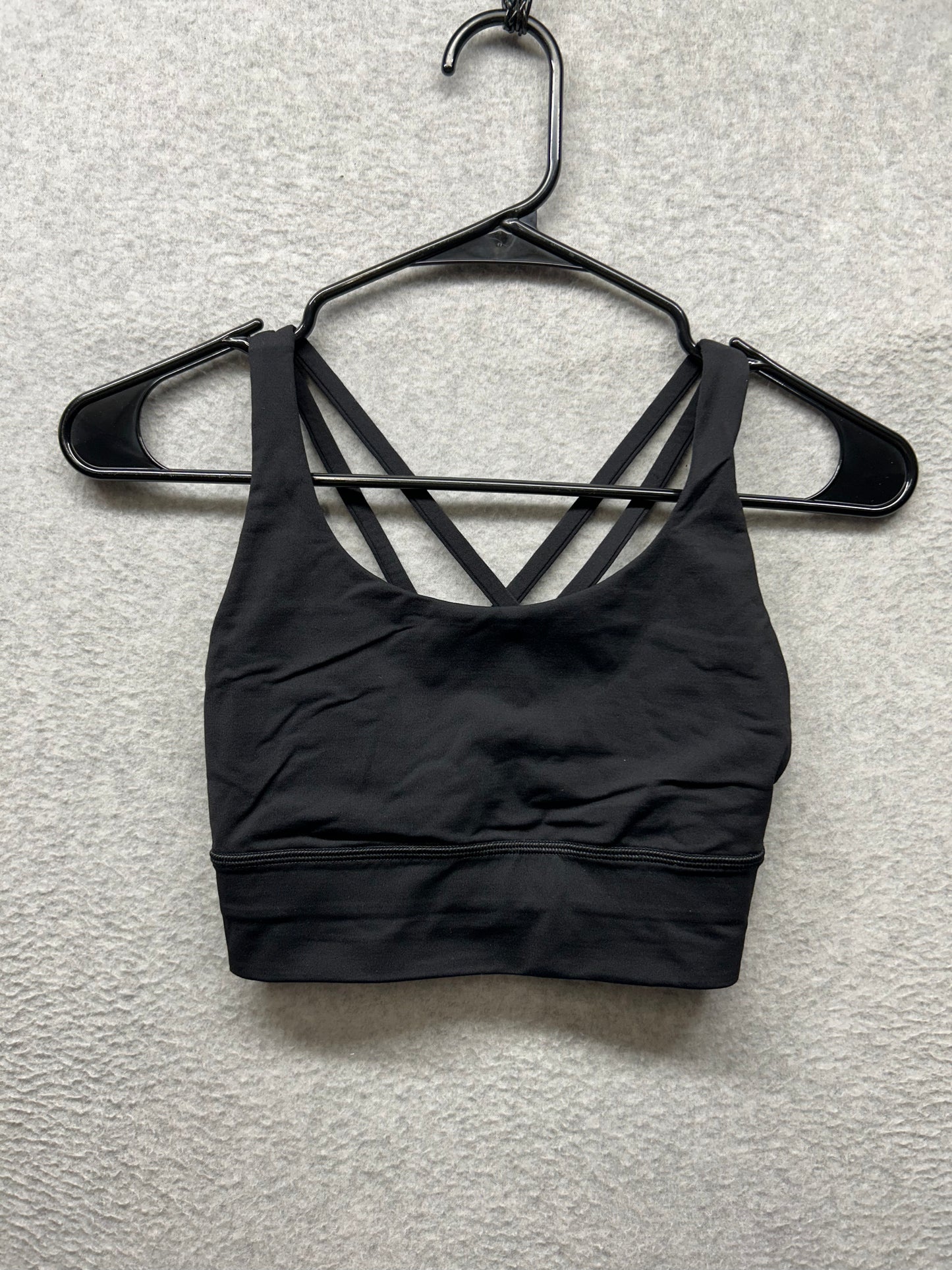 Lululemon Energy Bra Long Line Size 4 Black