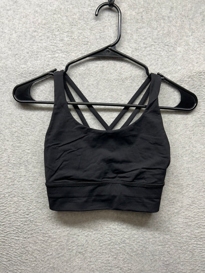 Lululemon Energy Bra Long Line Size 4 Black