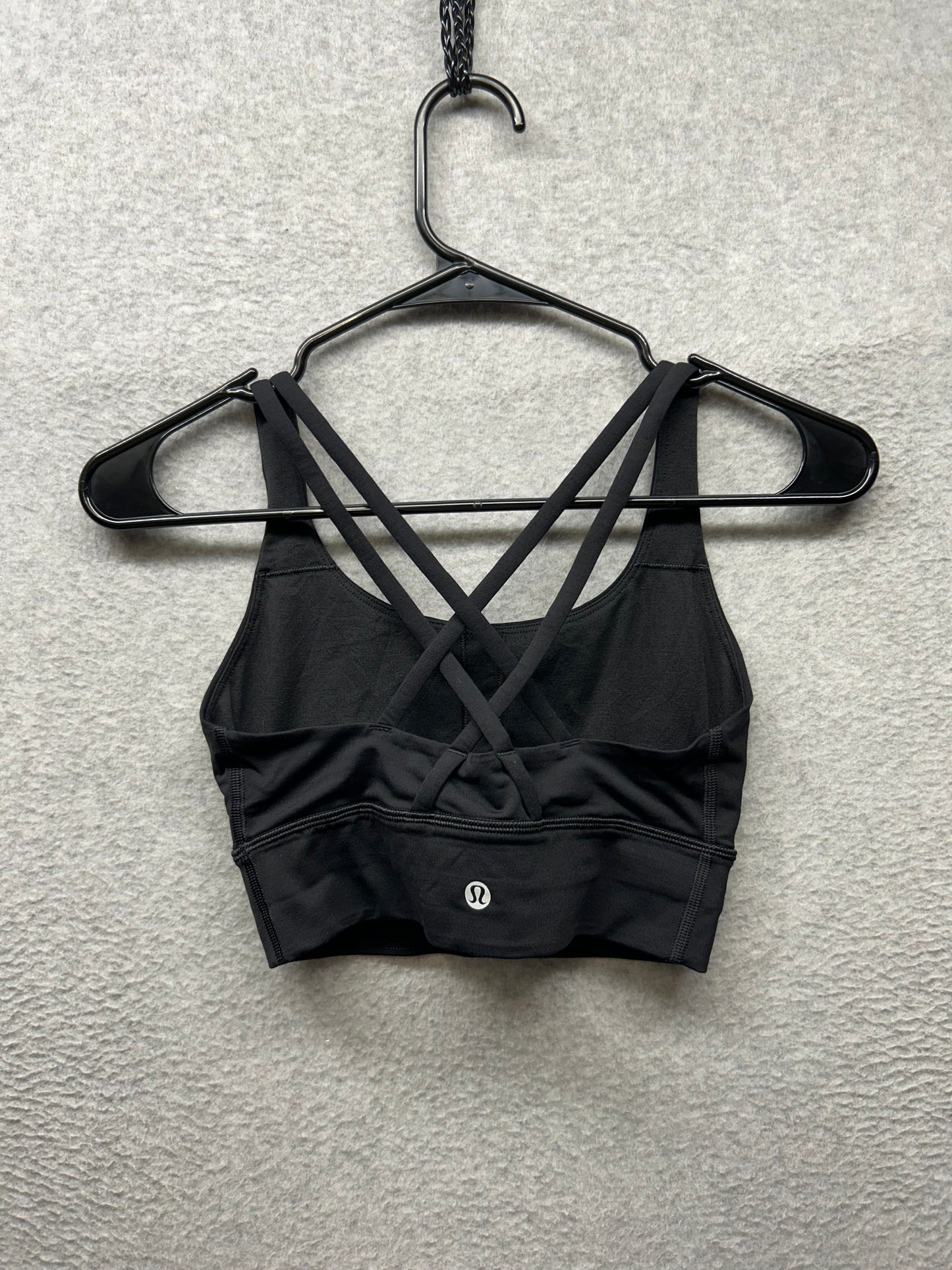 Lululemon Energy Bra Long Line Size 4 Black