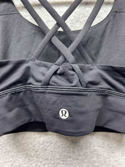 Lululemon Energy Bra Long Line Size 4 Black