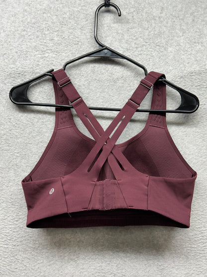 Lululemon AirSupport Bra High Support Size 36C Cassis / Red Merlot
