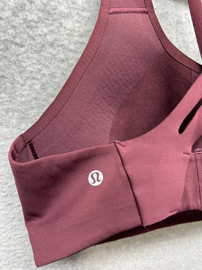 Lululemon AirSupport Bra High Support Size 36C Cassis / Red Merlot