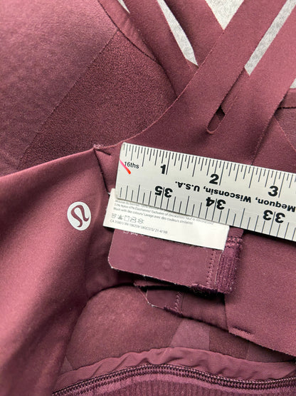 Lululemon AirSupport Bra High Support Size 36C Cassis / Red Merlot