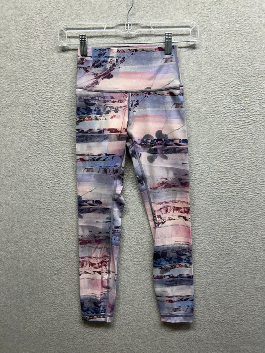 Lululemon Wunder Under High-Rise 7/8 Tight Luxtreme 25" Size 2 Sunrise Silhouette Multi