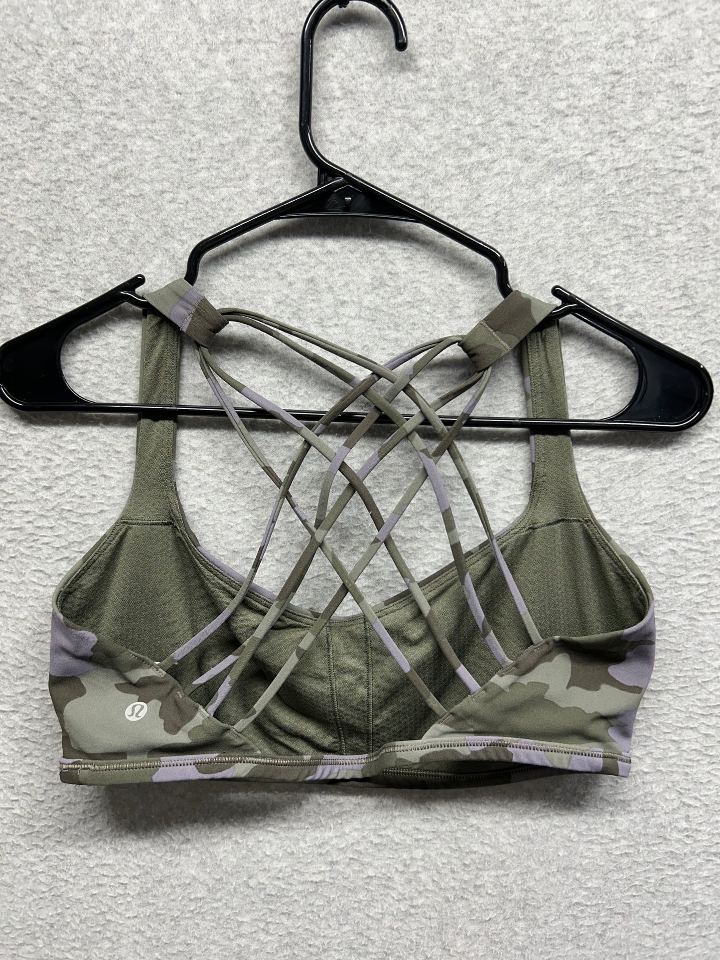 Lululemon Free to Be Bra Wild Size 14 Heritage 365 Camo Dusky Lavender Multi