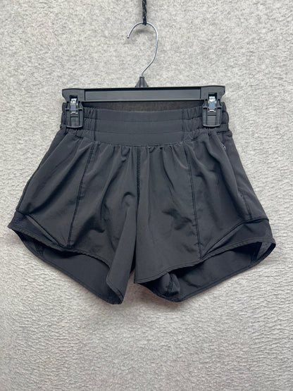 Lululemon Hotty Hot Short II Long 4" Size 0 Black
