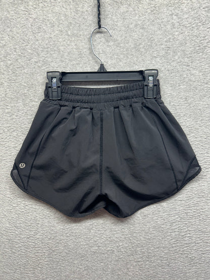 Lululemon Hotty Hot Short II Long 4" Size 0 Black