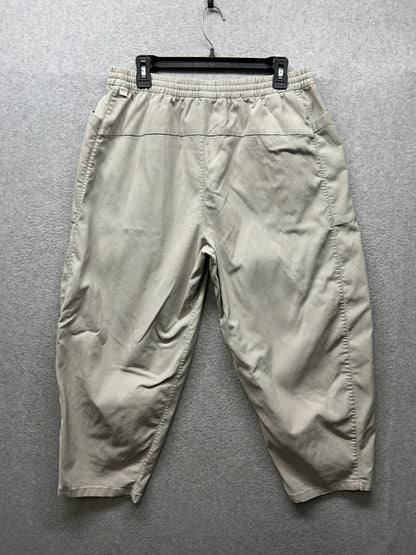 Lululemon lab Woven High-Rise Barrel Leg Trouser 25" Size 12 Nano Check Antique White Riverstone