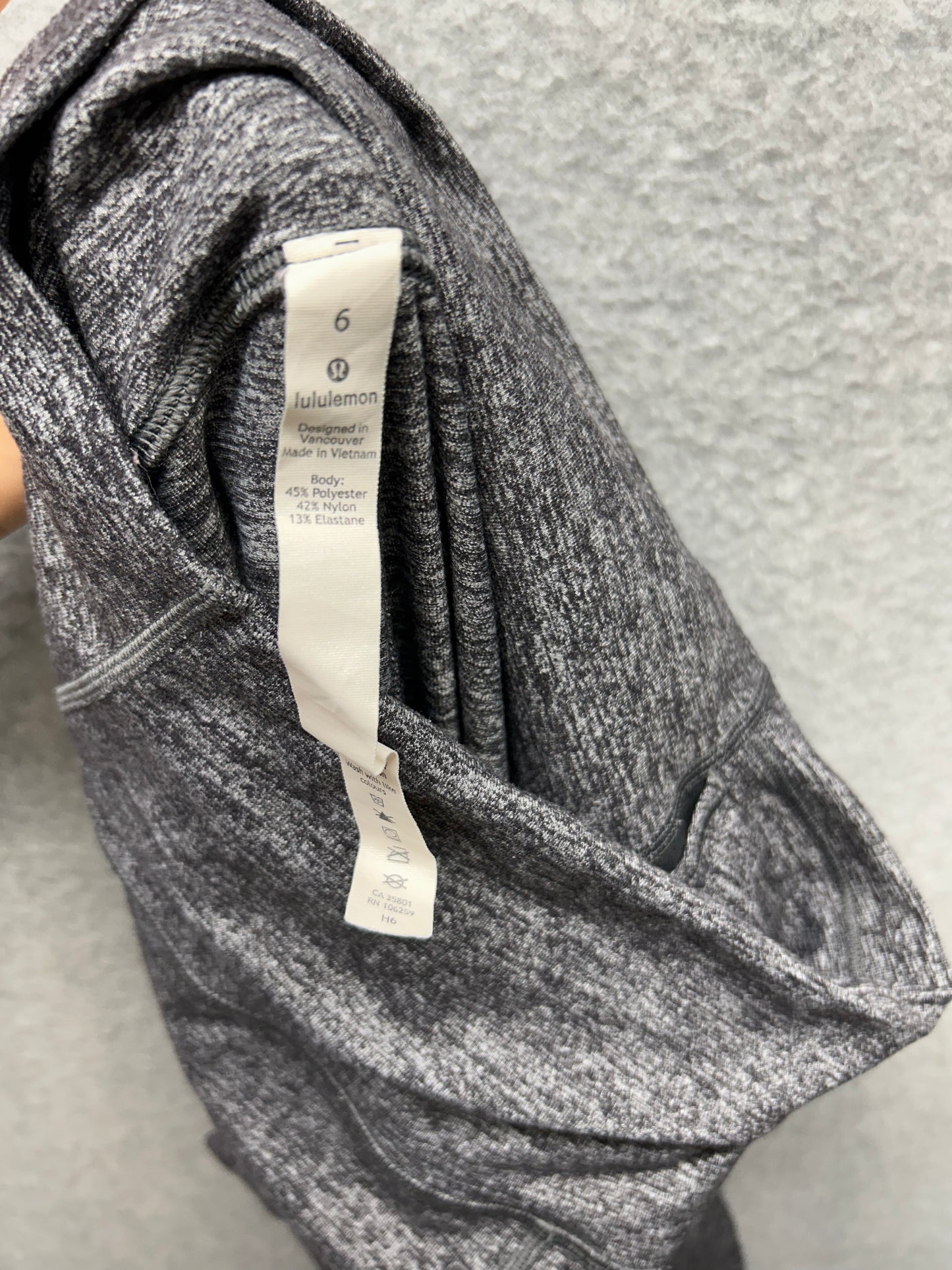 Lululemon Wunder Under Hi-Rise Tight 28" Size 6 Heathered Black