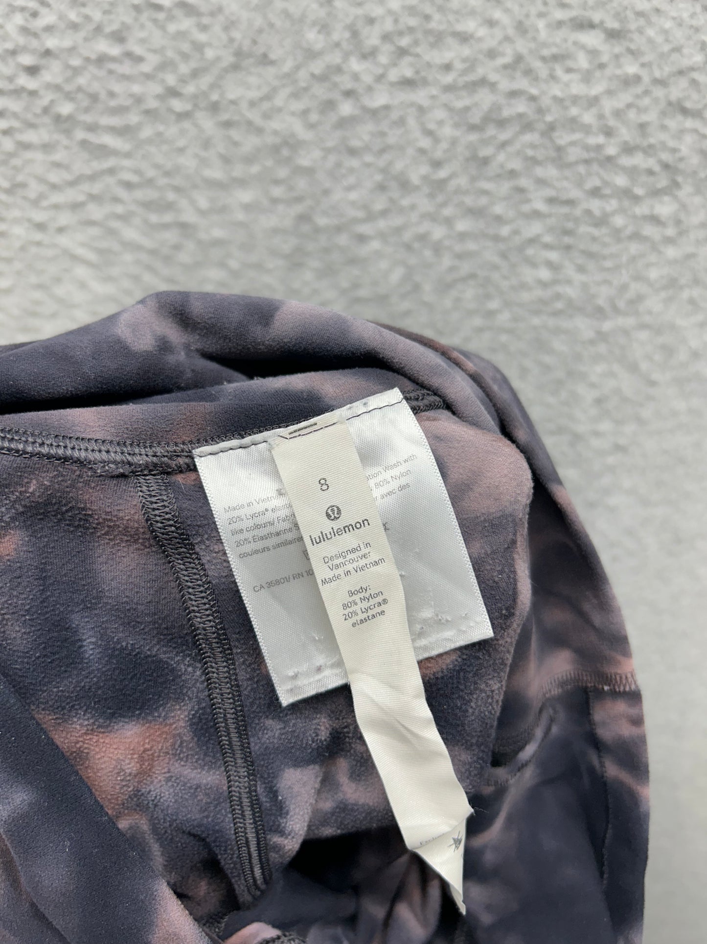 Lululemon Align Pant 25" Size 8 Diamond Dye Diamond Dye Graphite Grey Pink Pastel