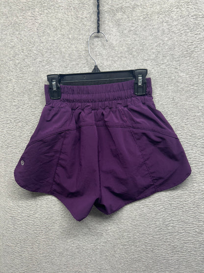 Lululemon Track That High-Rise Lined Short 3" Size 2 (Square) Dramatic Magenta