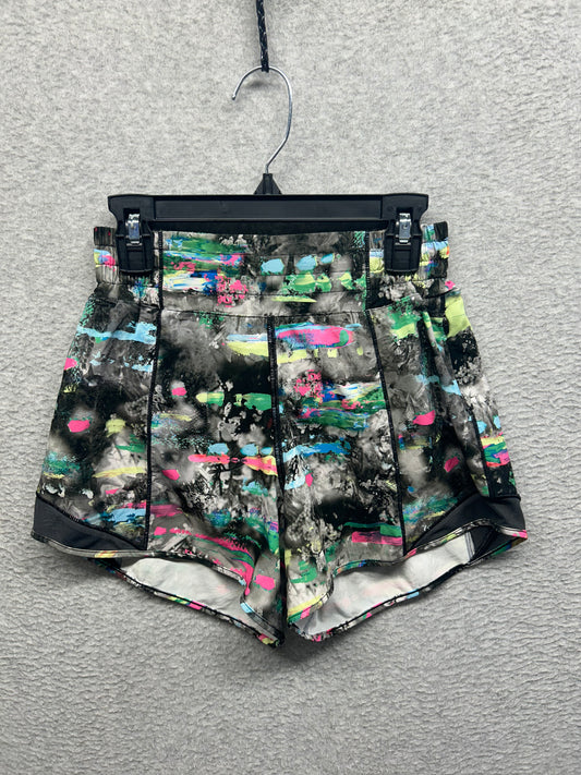 Lululemon Hotty Hot High-Rise Lined Short 4" Size 2 Paint Drift Multi