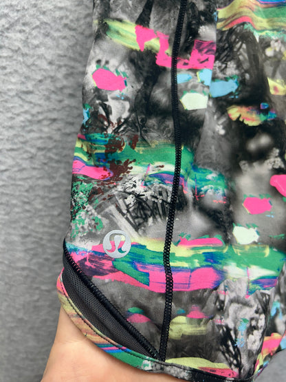 Lululemon Hotty Hot High-Rise Lined Short 4" Size 2 Paint Drift Multi