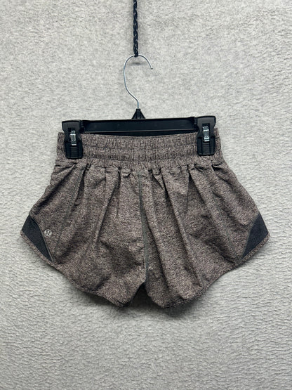 Lululemon Hotty Hot Short II 2.5" Size 2 Heather Lux Multi Black