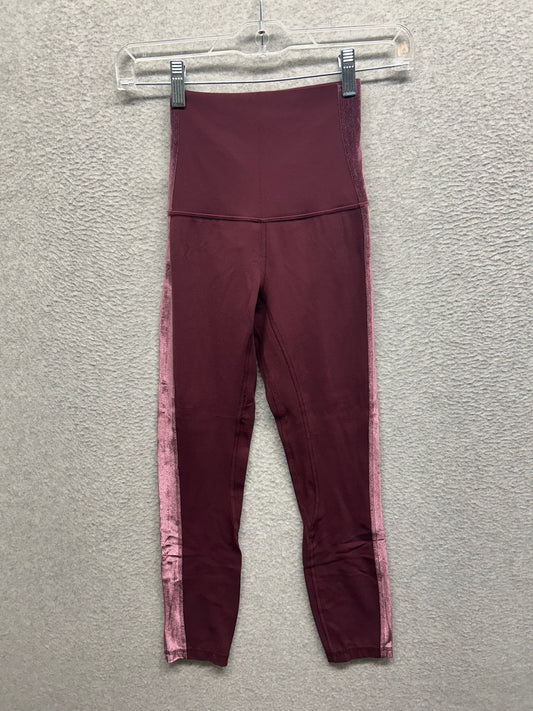 Lululemon Align Super High-Rise Pant 28" Velvet Size 0 Garnet