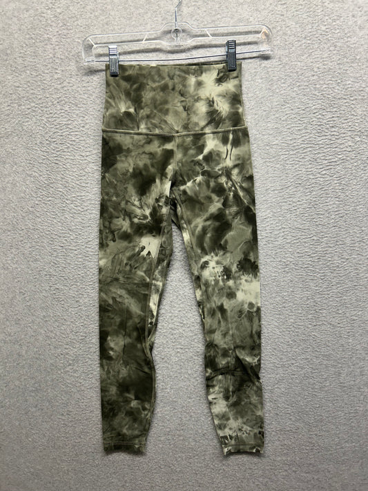 Lululemon Align Pant 25" Size 2 iamond Dye Light Sage Army Green Dark Olive