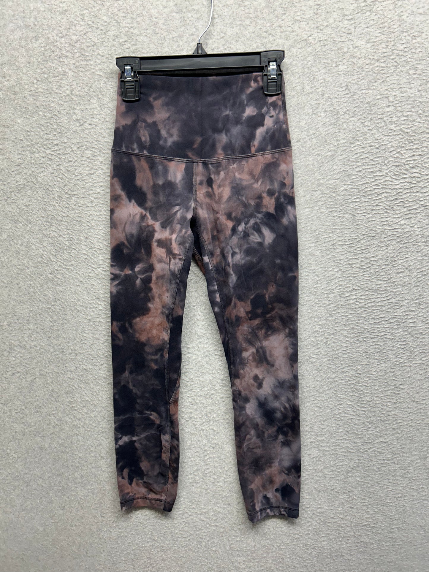 Lululemon Align Crop 23" Size 2 Diamond Dye Graphite Grey Pink Pastel