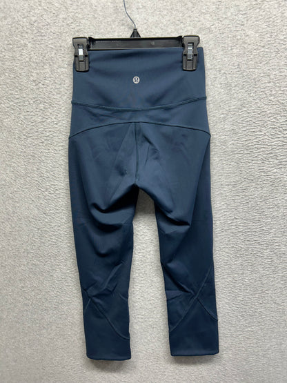 Lululemon In Movement Crop 19" Size 2 Nocturnal Teal