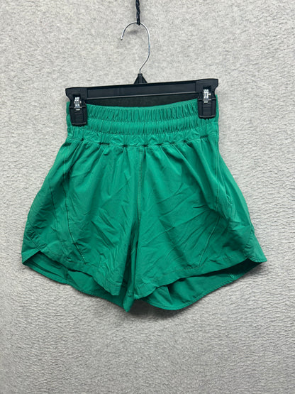 Lululemon Track That High-Rise Lined Short 5" Size 2 (Square) Cascadia Green