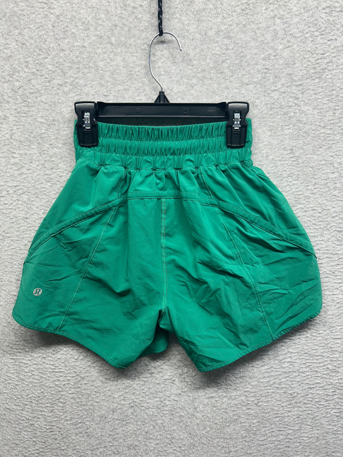 Lululemon Track That High-Rise Lined Short 5" Size 2 (Square) Cascadia Green