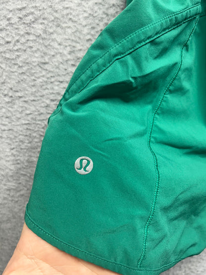 Lululemon Track That High-Rise Lined Short 5" Size 2 (Square) Cascadia Green