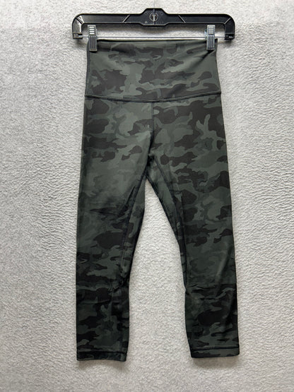 Lululemon Align Crop 21" Size 4 Incognito Camo Multi Gator Green