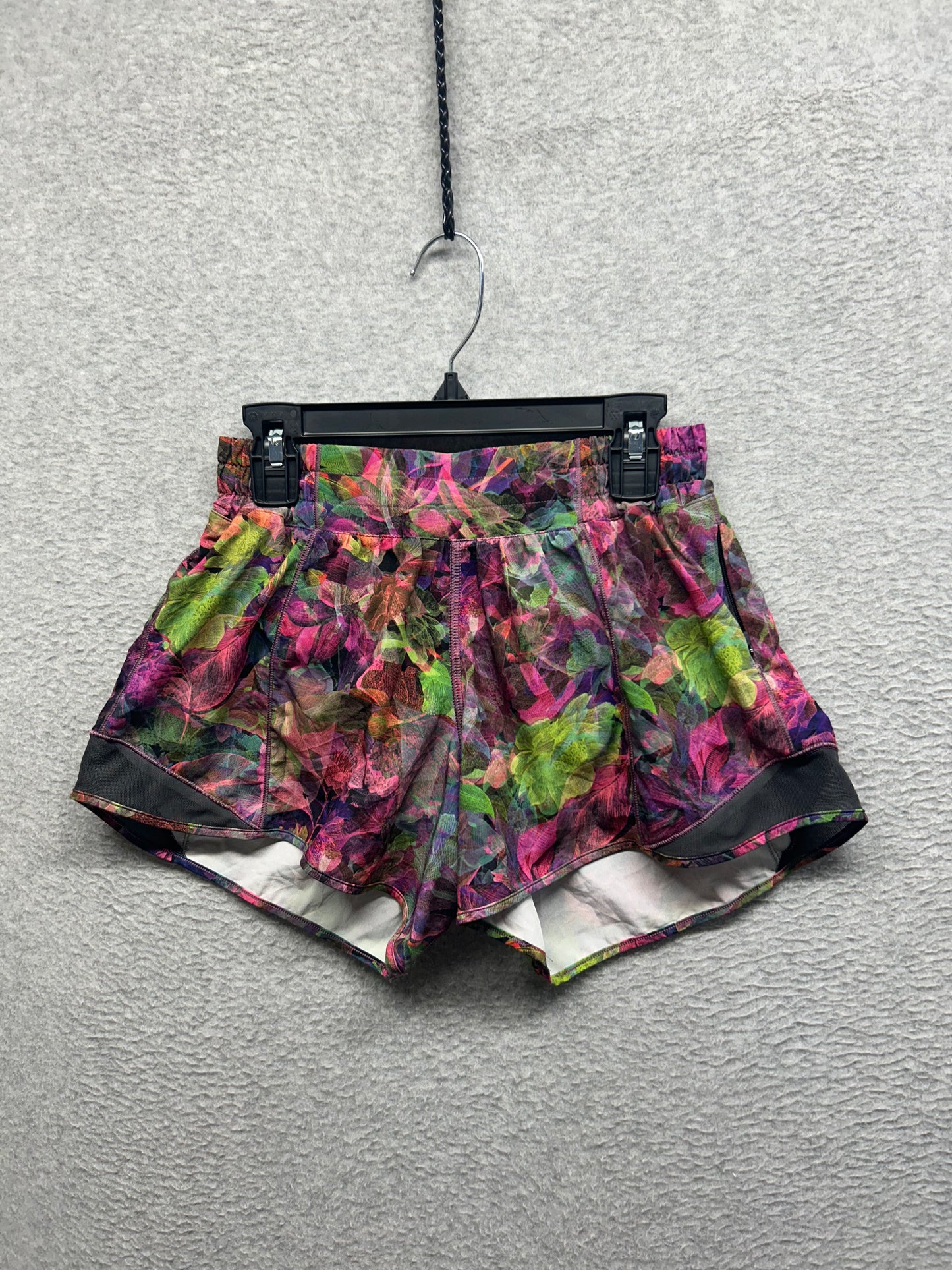 Lululemon Hotty Hot Low-Rise Lined Short 4" Size 4 Vivid Floral Tone Multi