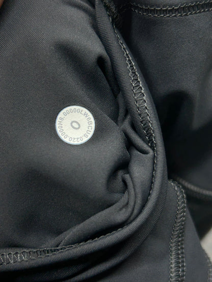 Lululemon Fast and Free Crop II 18" Size 0 Non-Reflective Graphite Grey