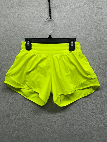Lululemon Hotty Hot Short II Long 4" Size 4 Highlight Yellow