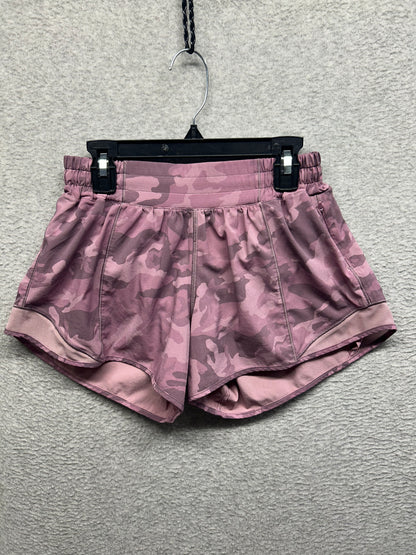 Lululemon Hotty Hot Short II Long 4" Size 4 Incognito Camo Pink Taupe Multi