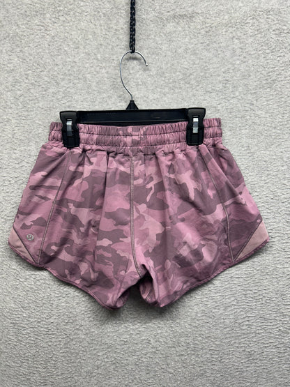Lululemon Hotty Hot Short II Long 4" Size 4 Incognito Camo Pink Taupe Multi