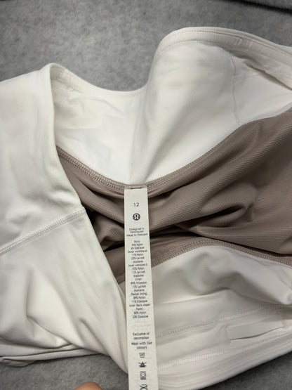 Lululemon Speed Up Short Long High-Rise 4" Size 12 White