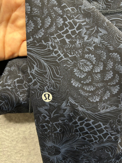 Lululemon Fast & Free 7/8 Tight II Size 4 Nouveau Mach Blue Black