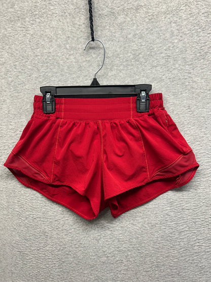 Lululemon Hotty Hot Short II 2.5" Size 4 Dark Red