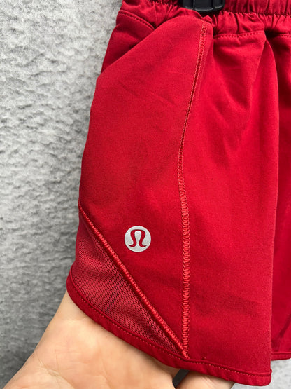Lululemon Hotty Hot Short II 2.5" Size 4 Dark Red