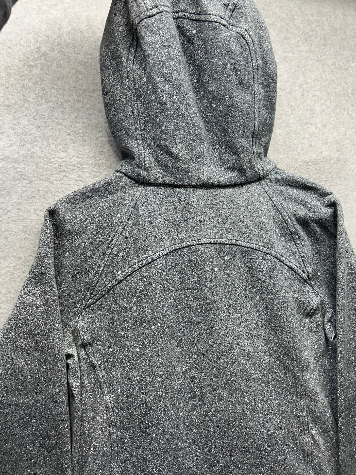 Lululemon Scuba Hoodie Full Zip Light Cotton Fleece Size 10 Luminesce Splatter White Black