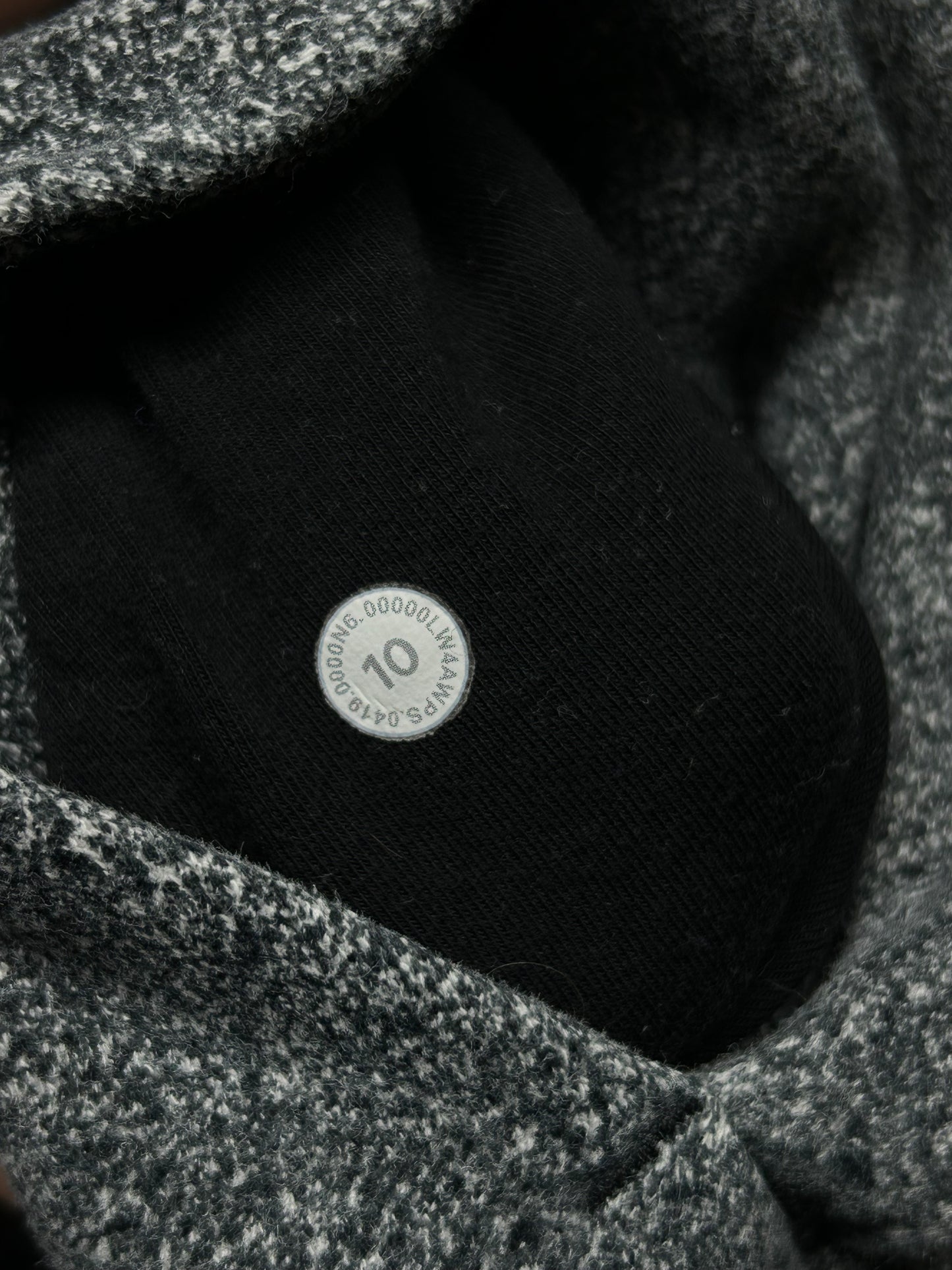 Lululemon Scuba Hoodie Full Zip Light Cotton Fleece Size 10 Luminesce Splatter White Black