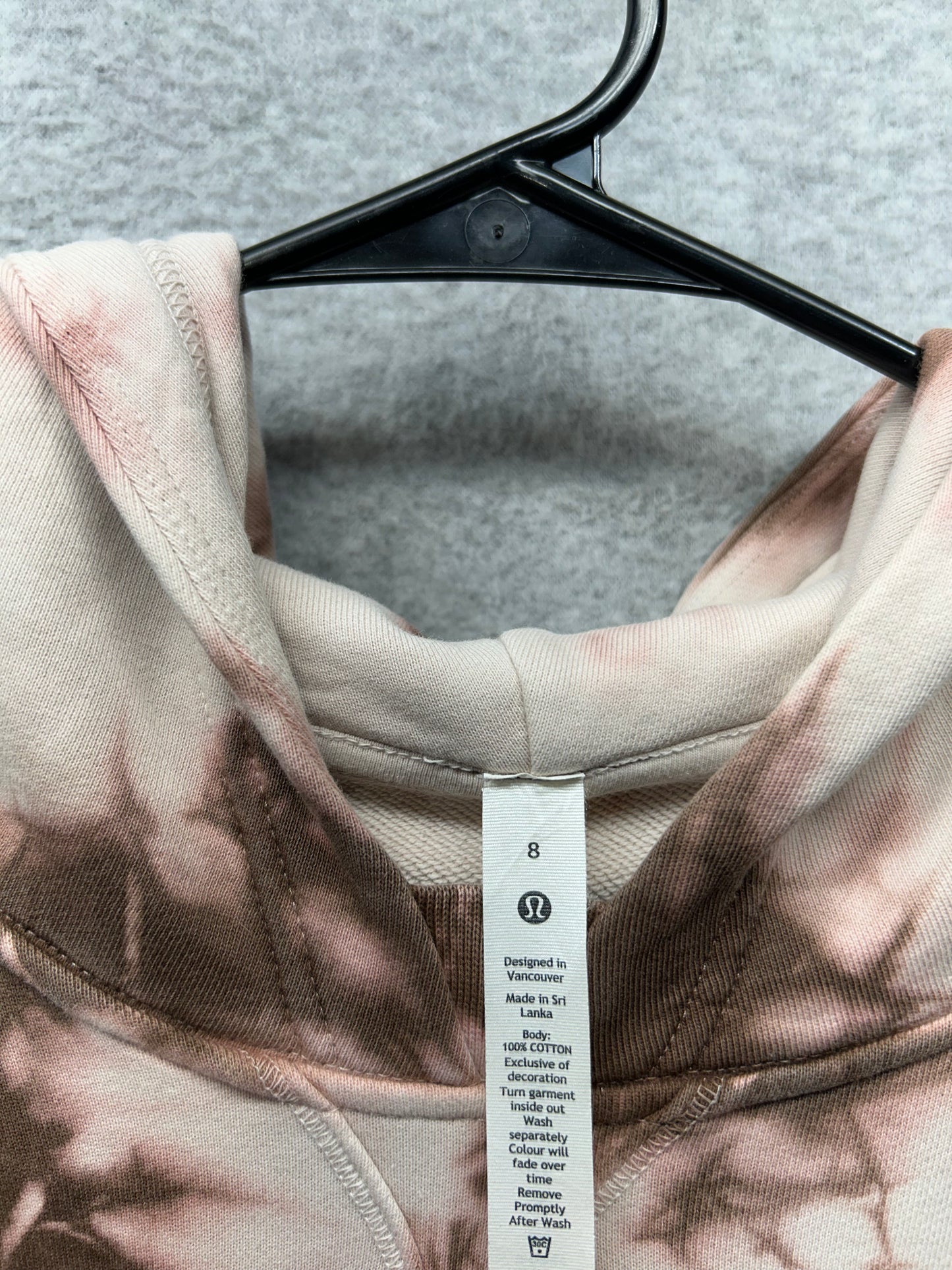 Lululemon All Yours Hoodie Size 8 Earth Dye Clay