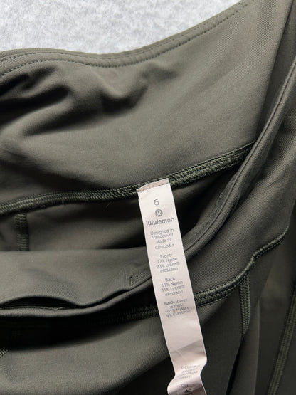 Lululemon Pace Rival Crop 23" Size 6 Dark Olive