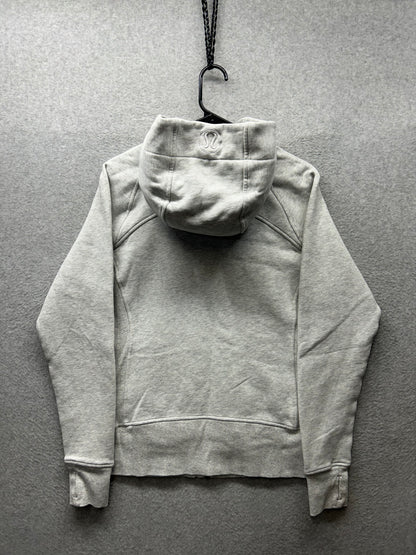 Lululemon Scuba Hoodie Full Zip Light Cotton Fleece Size 12 Heathered Core Ultra Light Gray