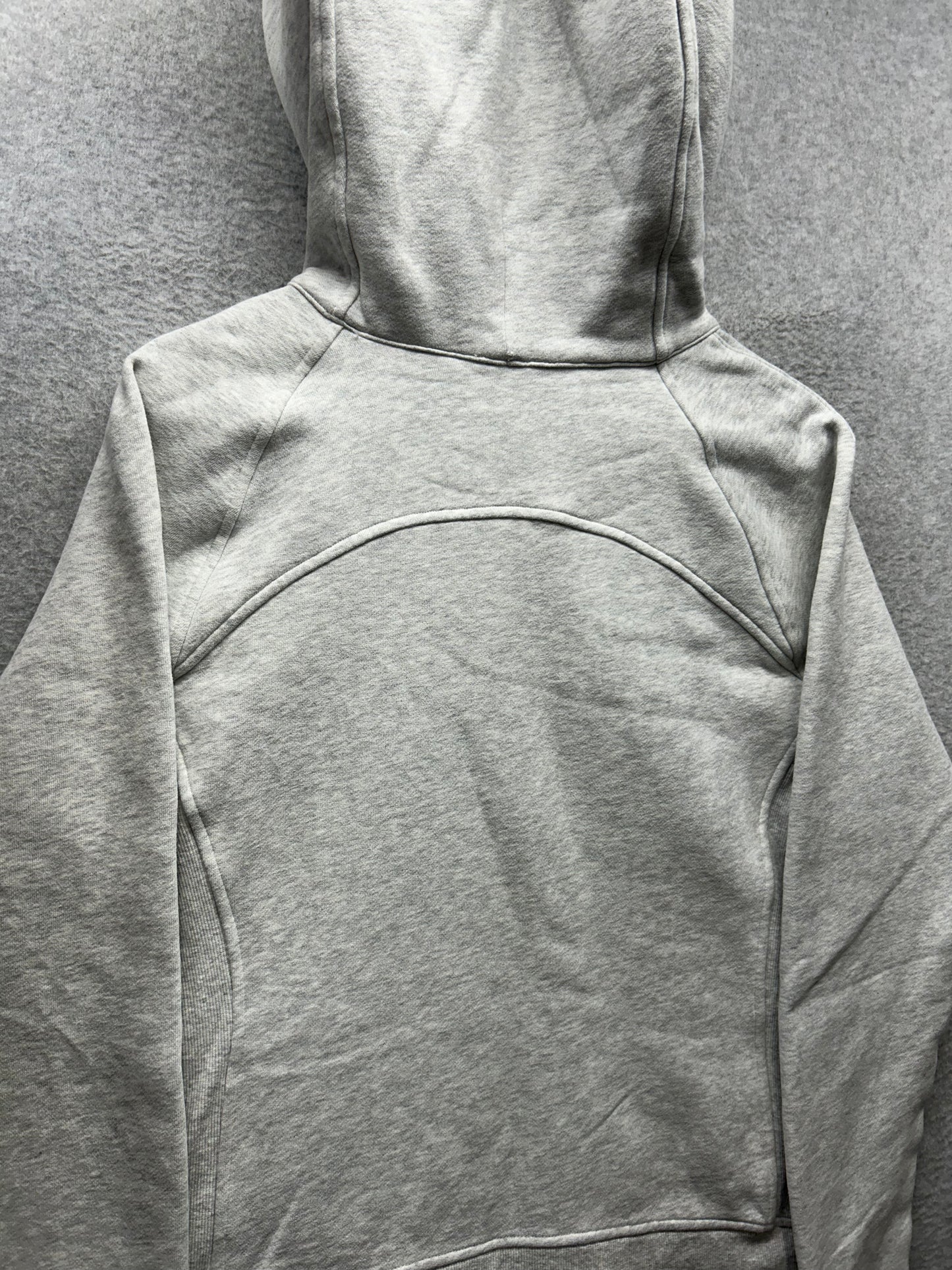 Lululemon Scuba Hoodie Full Zip Light Cotton Fleece Size 12 Heathered Core Ultra Light Gray