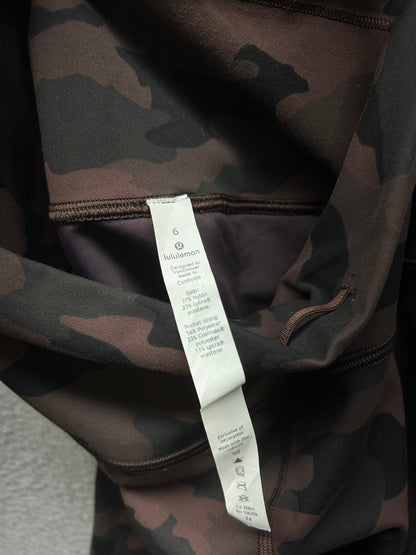 Lululemon Wunder Train High-Rise Tight 26" Size 6 Heritage 365 Camo Brier Rose Multi