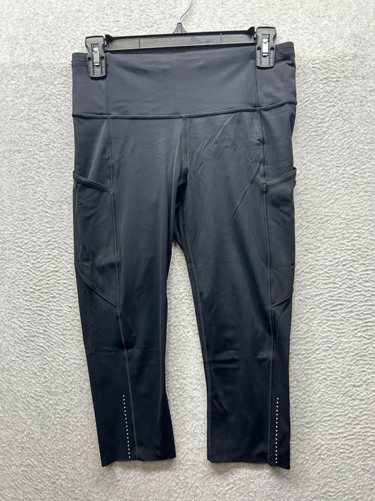 Lululemon Fast & Free Crop II Nulux 19" Size 8 Black