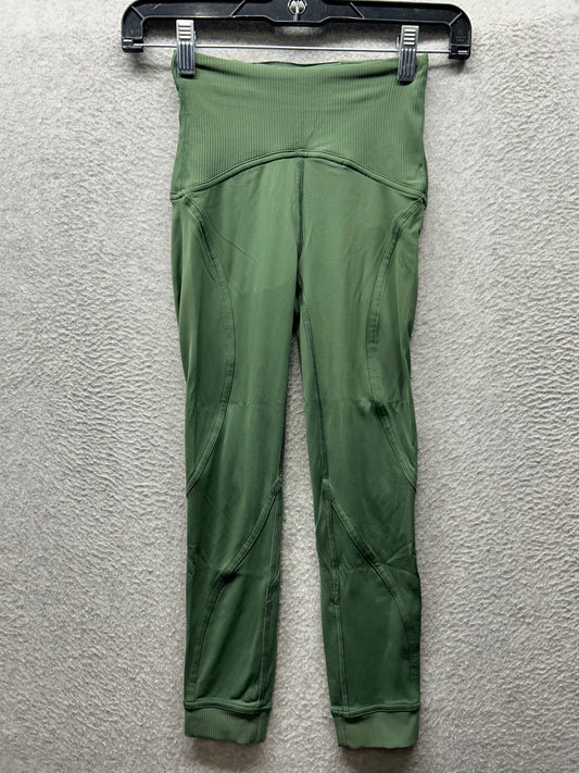 Lululemon Train Free High-Rise Crop 22" Size 0 Algae Green